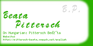 beata pittersch business card